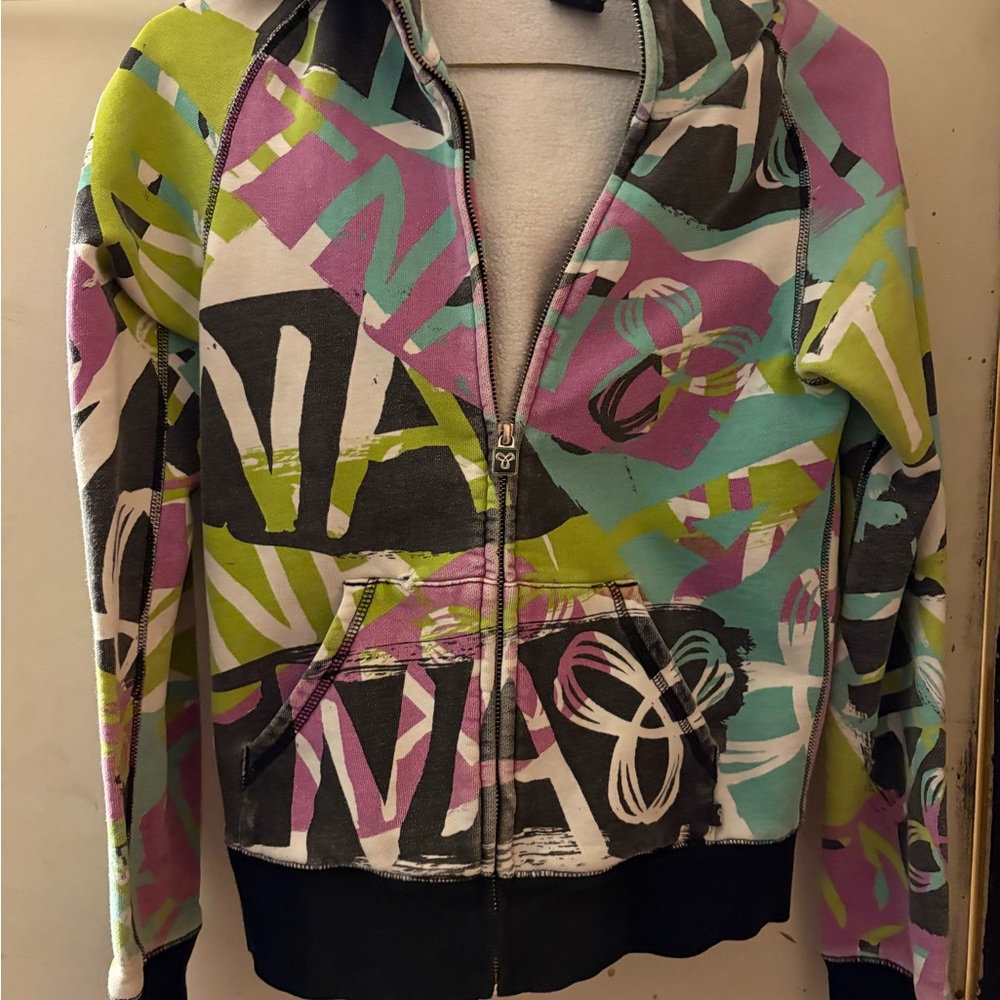 TNA Colorful Graphic Zip-Up Hoodie
